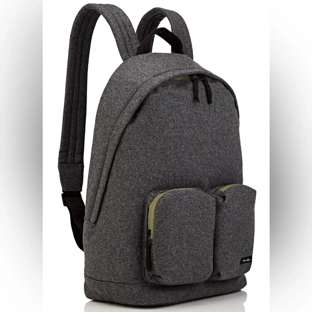 NEW Steven Alan Miles Charcoal Grey Flannel Backpack